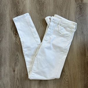 American Eagle Next Level Stretch Mid Rise White Pants